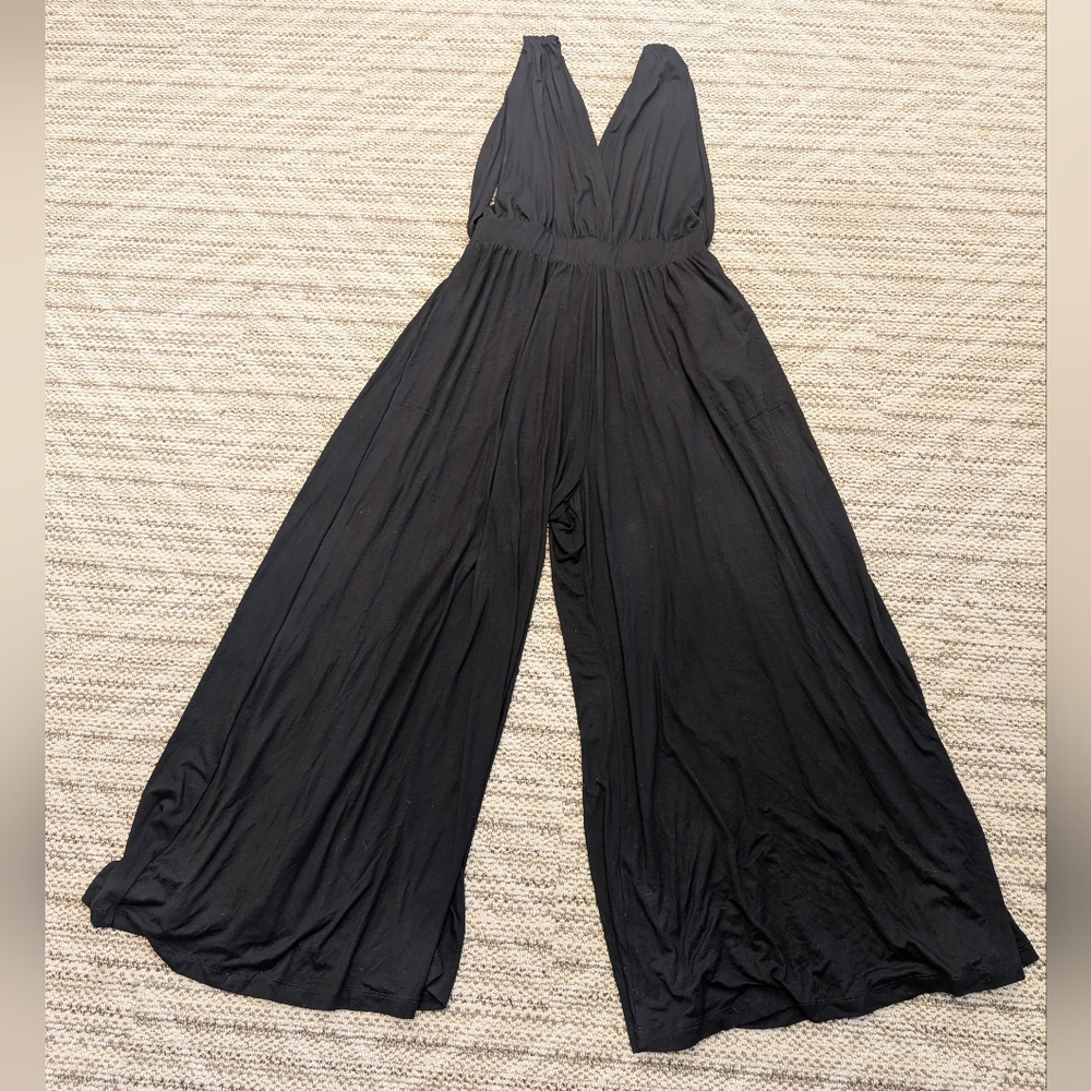 NWT Free People Beach Dani Convertible Open Back One Piece Jumpsuit Women Large